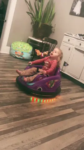 The dog always begs me to save him when she rides 😂😂#chasingthedog #toddlersoftiktok #poordog #toddlercar #FYP #hellonwheelsjr 