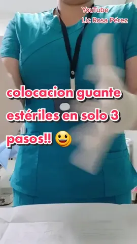 Facil, Fácil, colocación guantes estériles para procedimientos que ameriten esterilidad!! #estudiantedeenfermeria #estudiantedemedicina #auxiliaresdeenfermeria #aprendiendocontiktok #clinica #hospital #enfermeras #quirofano👀🏥💙👩‍⚕️ 
