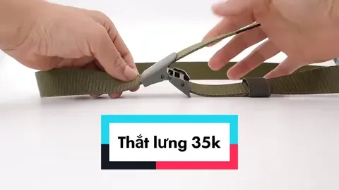 Thắt lưng vải nam, mặt khoá nhựa abs cứng cáp và chắc chắn.