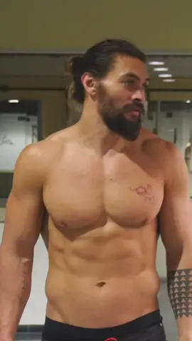 Jason Momoa reveals his ripped physique as he preps for a climb with Chris Sharma under the guidance of renowned trainer Mark Twight.