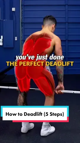 Here’s how to deadlift in 5 simple steps. Try this out for a stronger, safer deadlift! #deadlift #deadlifting 