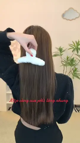 Kẹp càng cua phủ lông nhung 