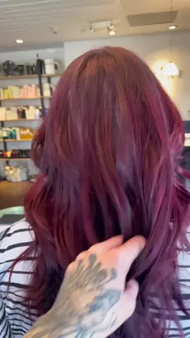 Poison berry 🍓 Located at Tangerine Salon in downtown Bend. Call to book and feel free to send a message with any questions about color!! @pulpriot is the paint 🎨  • • • #highstrangeness #oribe #kerastase #loreal #framar#redhair #darkredhair #deepredhair #crimsonhair  #centraloregonstylist #bendsalon #centraloregonsalon #bendstylist #bendhair #centraloregonhair #bendhairgame #oregonhair #instahair #pnw #hair @oribe @kerastase.official @wellahair 