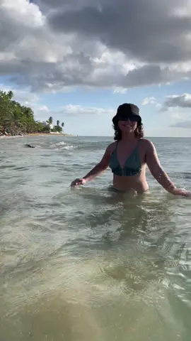look at this caribabe in our Curaçao top and Nassau bottom in olive 🤍 #caribumswim #caribum #puertorico #beachvibes 