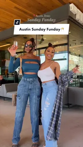 Sunday Funday with the girls💕 Still obsessed with these jeans from Revolve😍 @revolve #revolveme #revolve #allaboutash #BlackTikTok #blackgirltiktok #austintx #sundayfunday 