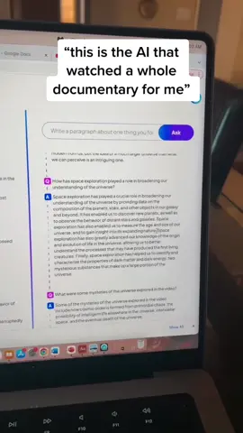 just a lil ai that watches or reads anything you upload, gives notes, and answers any question! #ai #DanceWithTurboTax #LifeHack #studyhack #college #school #student 