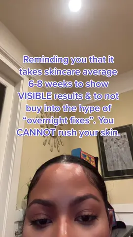 Stop letting people make money off you because you dont know better! Any skincare product that addresses acne, fine lines, wrinkles, hyperpigmentation etc will take TIME & CONSISTENCY to yield favorable results. You cannot rush your skin! 🫶🏾 #esthetician #atlesthetician  #atlantaesthetician #skintok #skincaretips 