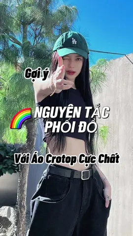 Cách phối đồ với áo croptop cực chất #phoido #croptop #TikTokShop #xuhuong  