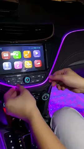 Dải đèn LED Neon cho nội thất xe hơi ô tô #denled #denledxehoi #xehoi #oto 