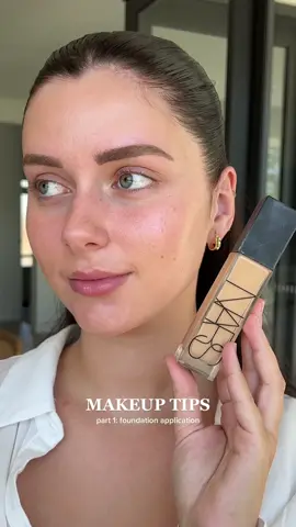 my fav way to apply foundation #makeuptips #fyp #viral #flawlessmakeup #MakeupRoutine #narsfoundation #naturalmakeup #cleangirlmakeup 
