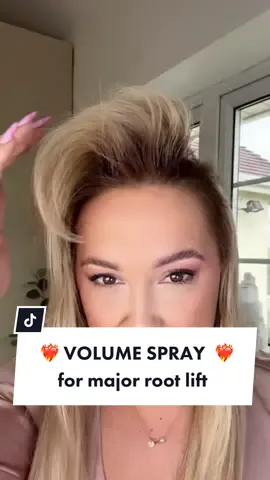 Flat hair? I’ve used this volume product for years!!!! It’s a root lift spray that can be used on wet and dry hair to create major volume! Perfect if you have flat hair!! No fancy blowdry needed just use a brush and hairdryer to activate!!! It’s just come back in stock, it’s been a viral volume product and you can see why 🎉🎉🎉 #volumeproduct #flathair #volumehair #volumehairtutorial #rootlift #hairrollers #finehair #haircare #hairstylist #hairtok #haireducation 