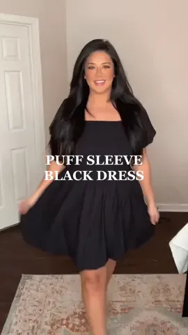 Amazon Puff Sleeve Black Dress Size XL #amazonfashion #size14to16 #littleblackdress l #curvystyle #puffsleevedress 