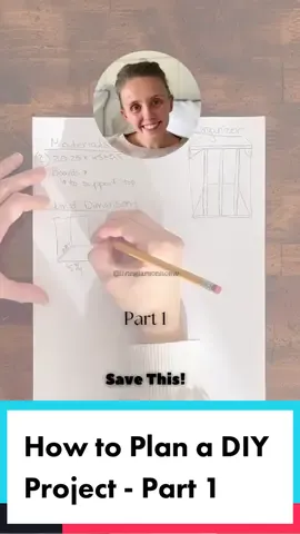 Today is the start of a series on How To Plan A Project! If you are new to DIY and are wondering how to start planning a project, this is just for you!  Save this video for a future project, and share it with someone wanting to plan a DIY project soon! 1. Identify Want or Need This is where you think of a space you would like to have more function or if there’s a way you want to add a special design touch to your home.  Some places that have needed functional changes were our mudroom and our front entry (I’ve made reels on both of those - check them out!). And this messy cabinet definitely needed some work 😅.  2. Find Inspiration  Pinterest, Instagram, etc. are great places to be inspired! It gives you ideas for what you want your new space to look like.  Sometimes inspiration causes you to identify the want or need in your home! 3. Gather Measurements Try to get your measurements as exact as possible! Remember, a typical tape measure is broken into 1/2, 1/4, 1/8, and 1/16” sections. Don’t discount that 1/16 inch!  Measuring helps you decide what is possible given your measurements. Even though one of my inspiration pictures for the kitchen cabinet had many dividers, my cabinet just didn’t have the space for a lot of dividers.  4. Visualize Design This step is key!  If you don’t take the time to figure out how it might look in your space, you might be surprised to find that what you had planned doesn’t quite look right.  There’s a few different ways to visualize: - Use the picture editing app on your phone (such as how I did in the video) - Use a computer program such as power point or paint to visualize different design scenarios - Use painters tape to mark off your design in our home.  I’ll make a different video on how to do these 3 things after my next two videos going through the steps of planning a DIY project! Stay tuned for Steps 5-7 tomorrow!  Thorough planning is the best way to reduce  mistakes 💪  #howtoplanaproject #diyproject #diyprojects #diyprojects101 #beginnerdiy #learntodiy #diywithme #howtodiy #diyplanner #diyplans #diyplan #diyhomeprojects #diyhomeproject #diyhomeprojects #planadiyproject #diyrightnow #wediytogether #diyideas #diyersoftiktok 