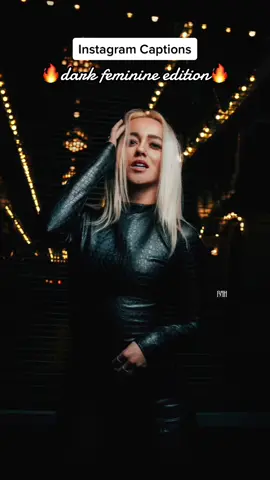 🔥Ive Always Liked To Play With Fire🔥 #instagramcaptions #darkfeminine #captionsforthegirls #instacaptions #baddieedition #blondesdoitbetter #blackleather #models #darkfemmeenergy #playwithfire #watchmeburn 