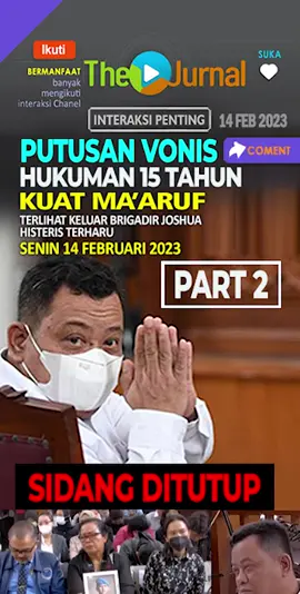 VONIS HUKUMAN  KUAT MA'ARUF 15 TAHUN #news #sidang #kuatmaaruf # Hari ini Selasa, 14 Februari 2023.  pembacaan putusan perkara no.800 terdakwa  Kuat Ma'ruf