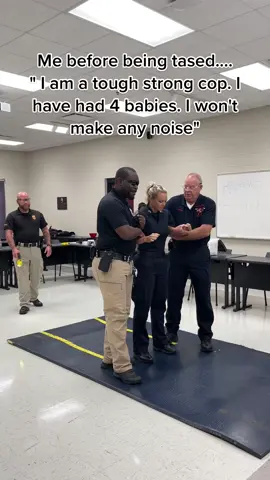 All my toughness went right out the window!! #taser7 #tased #copsoftiktok ##viral #humanizethebadge #taser #tasertasertaser #thinblueline 