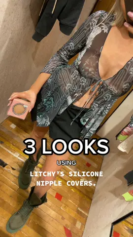 3 LOOKS USING LITCHYS SILICONE NIPPLE COVERS. @Urban Outfitters #LITCHYREADY 🌪🌪🌪 #foryou #foryourpage #LITCHY #outfithack #grwm #outfitidea
