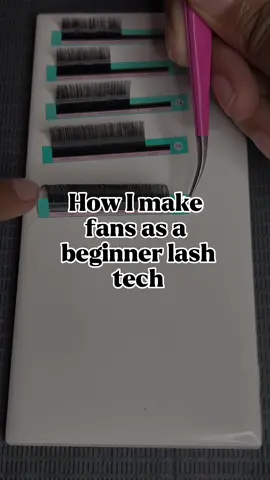 better angle from my last vid! again fiber tip tweezers have made handmaking my fans soo easier  #lashfanning #beginnerlashtech #lashfanningtechnique #lashfanningtutorial #lashfans #lashes #lashextensions #beginnerlashtechs #lashbusiness #lashtok💓 #DanceWithTurboTax #beginnerlashtips 