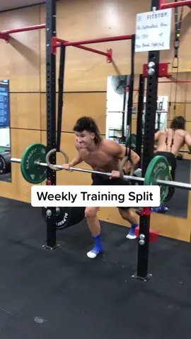 Weekly training split #athlete #training #primetrain #GymTok #athletetraining #afl #athletesoftiktok #freeprogram #gym #Fitness 