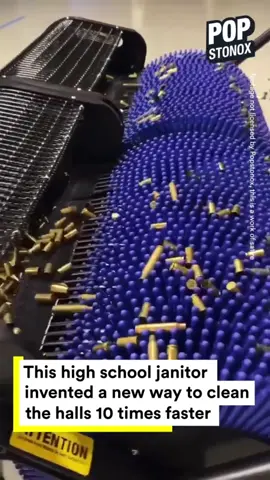 High school janitor invents new device that makes cleaning the halls 10 times faster 😮 #inspiring #usa #fyp #leftist #satire 