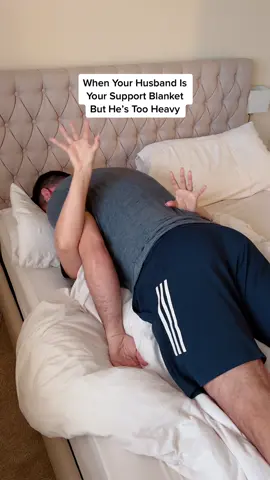 A Little Too Supportive Here 😂 #fyp #couple #relatable #couplecomedy #blanket #supportivehusband #couplehumour #marriedlife #relationships #couplestiktok 