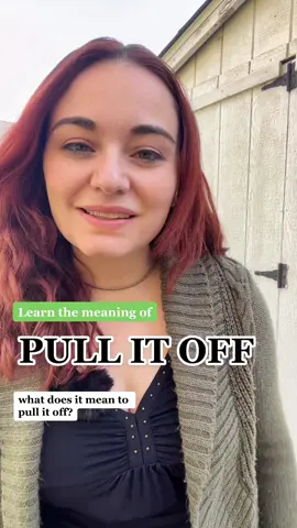 What does it mean to “pull it off”? 🏆 Follow for more lessons about #phrasalverbs ❤️ #teacheramy #eslteacher #phrasalverbs📚 #phrasalverb #americanenglish #speakenglishfluently #inglesnotiktok #englishteacher #speakenglish #englishspeakingpractice #learnenglishdaily #englishvocabulary #englishexpressions #ingles #inglés 
