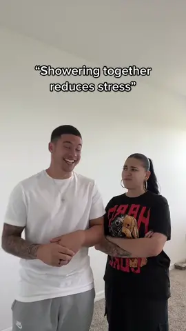 It’s a proven fact ☝🏼 #showering #shower #couples #funny #couplescomedy #couplestiktok #Relationship #foryou #relatable #fyp #janieceandisaiah #viral 
