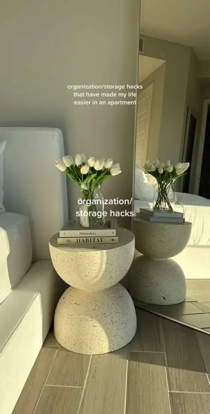 organization/storage hacks that make my life easier in an apartment ☁️🤍🕯️ #organizedhome #organization #organize #organizingtiktok #organizing #storagehacks #organizationhacks #organize #apartment #apartmentdecor #apartmenttherapy 