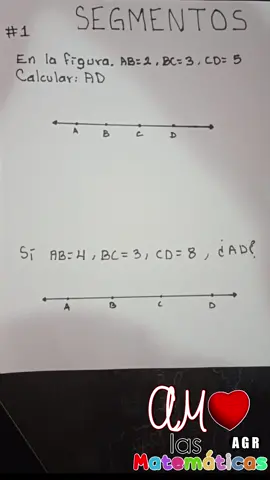 PROBLEMA DE SEGMENTOS #1 #matematica #geometria #secundaria #preparatoria #tarea #viral