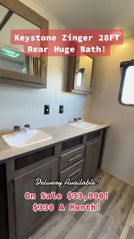 Zinger 28ft Huge Rear Bath! 