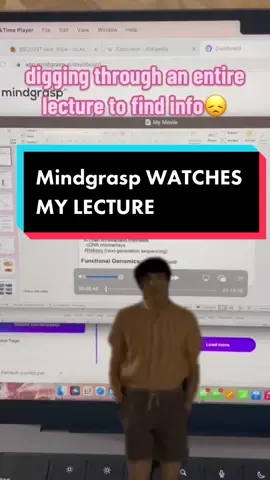Mindgrasp rly WATCHED my HOUR LONG LECTURE in a couple seconds😭😍 #mindgrasp #ai #studyhack #LifeHack #student #college #school #chatgpt #Tech 
