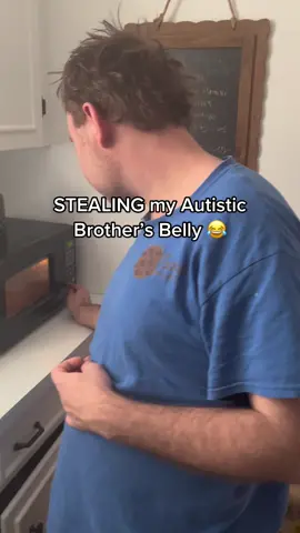 STEALING my Autistic Brothers Belly 😂 #autism #autistic #autismoftiktok #autismfamily #autisticadult #autistictiktok #autisticcreator 