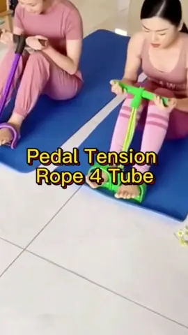 Pedal Tension Rope 4 Tube Resistance Bands Sit-up Pull Rope Expander Elastic Bands Tension Yoga equipment #pedalrope #resistancebands #yoga #pullrope #pullropeexercise#homeexercise #fpy 