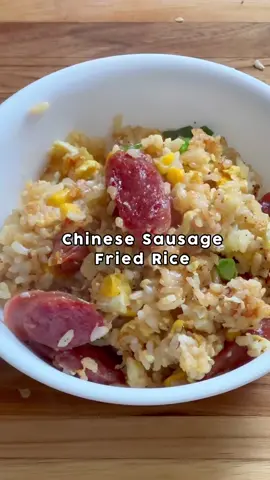 Chinese Sausage Fried Rice #friedrice #chinesefood #rice #EasyRecipes 