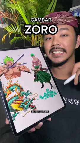 GAMBAR ZORO.                                       #procreate 