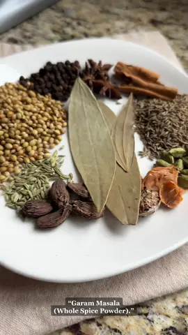 Garam Masala (Ground Whole Spice). An absolute staple for most Indian Subcontinent recipes You can definitely purchase it in a packet but since it’s so easy to make, I always grind a small amount for a week use. So many health benefits and the amount of aroma it adds to the dish is mind blowing.  Ingredients from @marketbasketoffical  and @badia_spices_22  @mccormickspices   2 tbsp Coriander Seeds  1 tbsp Cumin Seeds 2-3 Bay Leaf 3 Star Anise 6 Black Cardamom 1 small piece Mace 1 tbsp Black Peppercorn 8-10 Green Cardamom 1 small piece Nutmeg 8-10 Cloves 2-3 small Cinnamon Stick 1 tsp Fennel Seeds  Instructions: Heat a pan and roast the whole spices for 2-3 minutes until a little smoky. Add that to a grinder (I have an inexpensive coffee grinder that I strictly use it for garam masala). Once it’s in a powder form, add it to an air tight container so it can say fresh for longer. Enjoy!  #wholespices #garammasala #homemade #spices #homemadespices #tastemademedoit #desifood #pakistani #indian #desi #fyp #fypシ #fypage #spicy #masala 