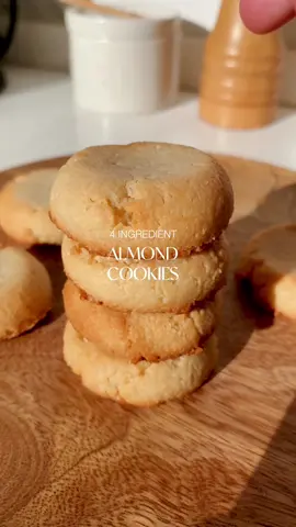 The easiest cookies you’ll ever make. These are soft and chewy on the inside, like macaron shells almost… 🥹🤍 #almondcookies #almondflourbaking #easybaking #glutenfreecookies #healthydesserts  #glutenfreedesserts. 
