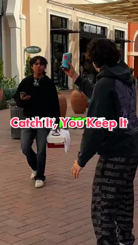 Catch It, You Keep It 😱 Would You Play? ❤️ #challenge #airpods #competition #kindness 