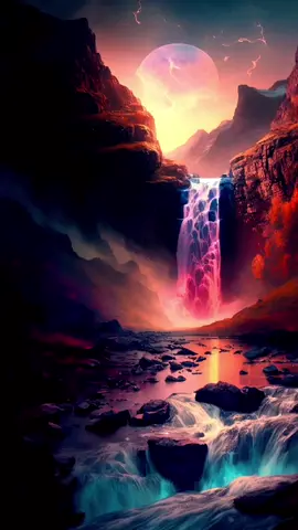 Spectacular waterfall#magical #beautiful 