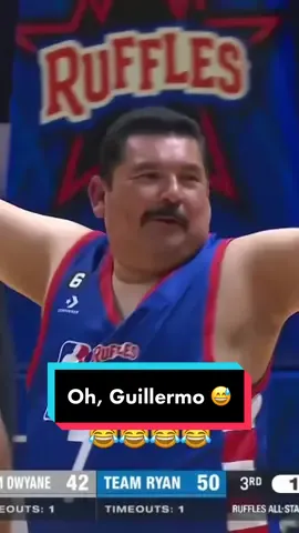 We’re loving Guillermo’s energy after this wedgie shot! 🤣🤣🤣 #NBA #rufflescelebgame #basketball #sports #nbaallstar 