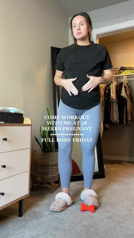 Workout with me at 38 weeks pregnant— full body Friday edition! 6X6 (6 reps, 6 sets) •Back Squat •Military Press •Barbell Rows •Lunge Dropset  •Close Grip Chest Press •Bicep Curl #fitpregnancy #pregnancyworkout #activepregnancy #fullbodyworkout #gymgirl #GymTok #sahmlife #firsttimemom #mombod 