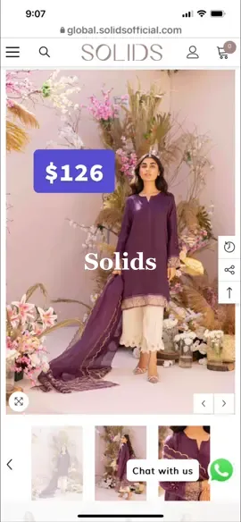 Have you shopped at this Pakistani brand, Solids? Super affordable and looks so cute! #pakistanifashion #pakistanistyle #pakistanisuits #onlineshopping #cottonsalwar #salwarkameez 
