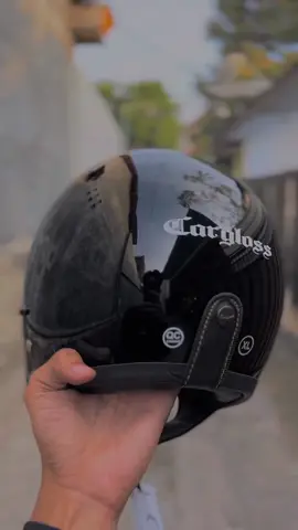 Realpicture Helm Carglos Bogo Retro Full Leher Hitam Glossy #helmpriawanitakekinianmurahdankuat #helmcargloss #helmbogo #helmclassic 