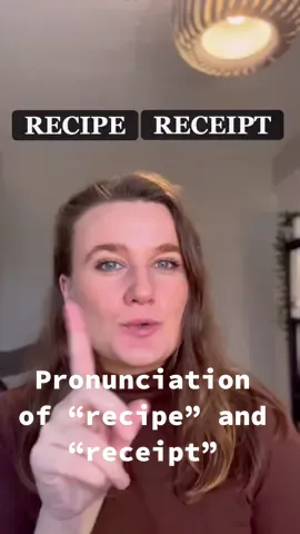 RECIPE vs RECEIPT 🇬🇧 my students often make mispronounce these 2 words! A recipe - a set of instructions for preparing a particular dish, including a list of the ingredients required and a receipt - something such as a piece of paper or message proving that money, goods, or information have been received #pronunciation #britishaccent #learnenglish #english #ingles 