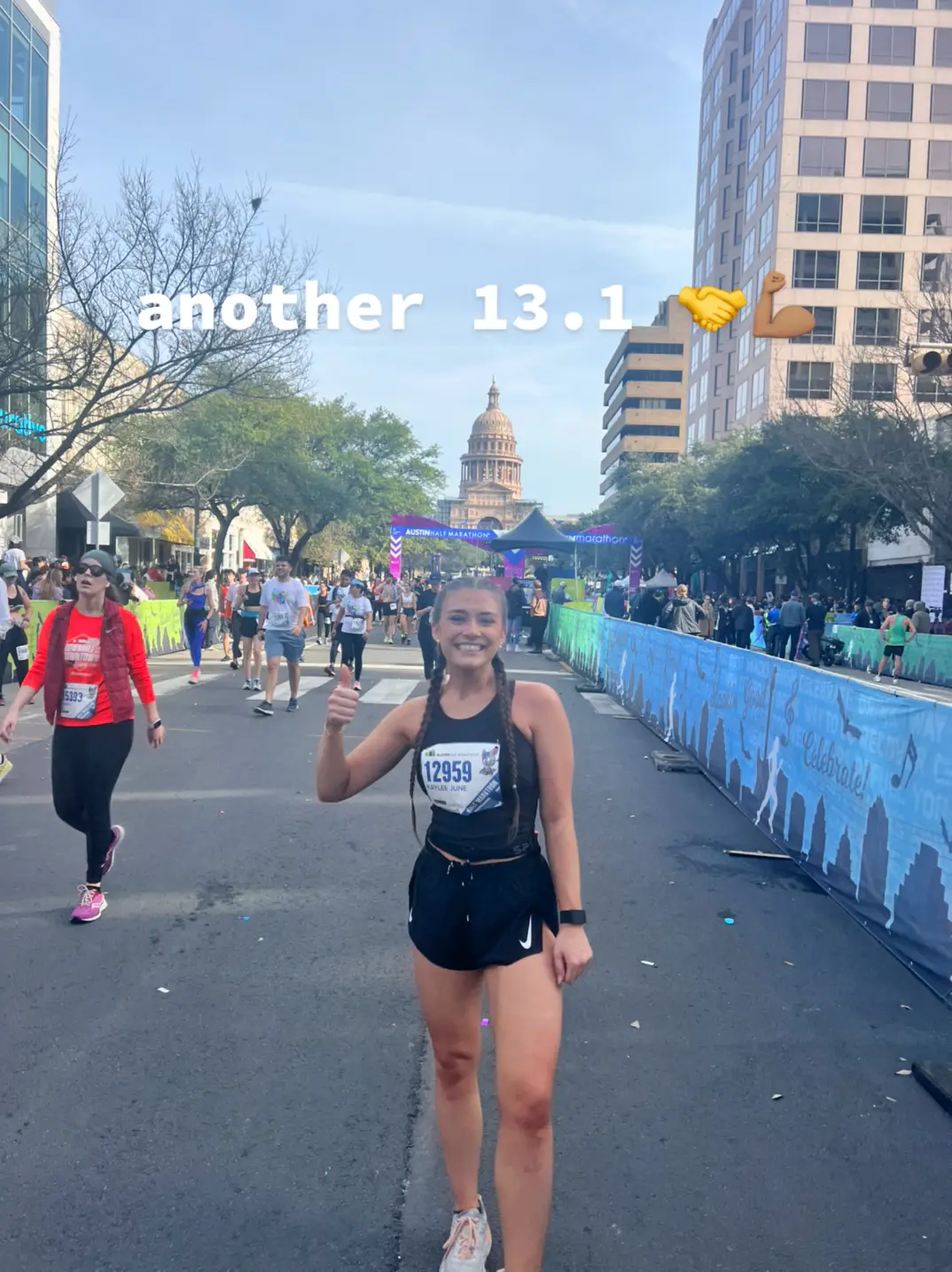 Race day is the best day 🏃‍♀️💨🤠🍻✨💕 #halfmarathon #runaustin #austintx #austinmarathon #halfmarathontraining #runnerthings #runtok #austinhalfmarathon #atx #stronger #Running #austintexas #honeystinger #gugel #nuun #underarmour #letsgo 