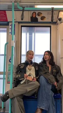 Train fits part 3 ♥️ ft. @Marj Moore & @Jess Cheng #OOTD #fyp #londonlife 