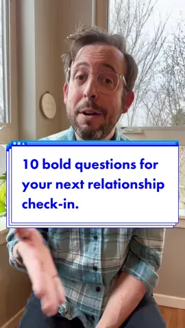 10 bold questions for your next relationship check-in. #therapy #MentalHealth #mentalhealthmatters #therapist #relationshipgoals #therapytok #relationshiptips #dating #datingadvice #couplesquestions 