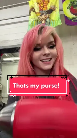 Replying to @bearded_heathen63 dont touch my purse 😤😤 #snapontools #cargirl #mechaniclife #cargirlsoftiktoks #femaleautotechnician 