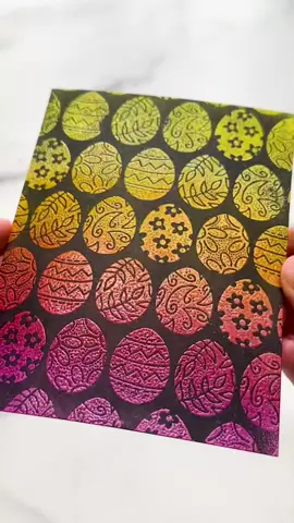 Easy DIY Easter stamped background! Wait until you see the reveal!!😍 #asmr #asmrsounds #easter #DIY #art #crafts #crafting #cardmaking #stamp #stamping #fyp 