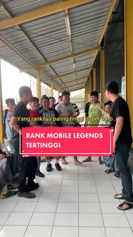 Rank Mobile Legends lu paling tinggi ga di tongkrongan?